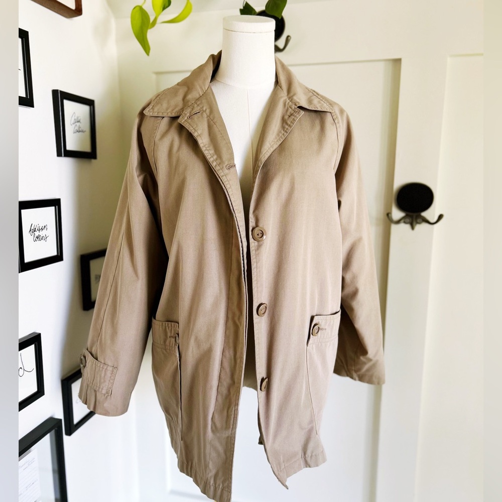 Vintage Tan Heritage Utility Jacket Plaid Lined | Women’s Medium - Picture 3 of 9